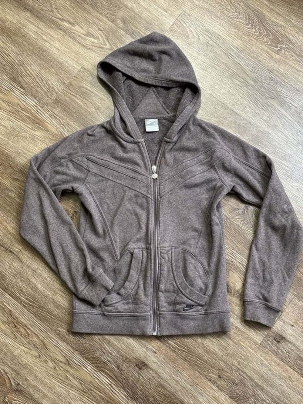 Nike Women's Y2K Full Zip Brown Heathered Hoodie XS
